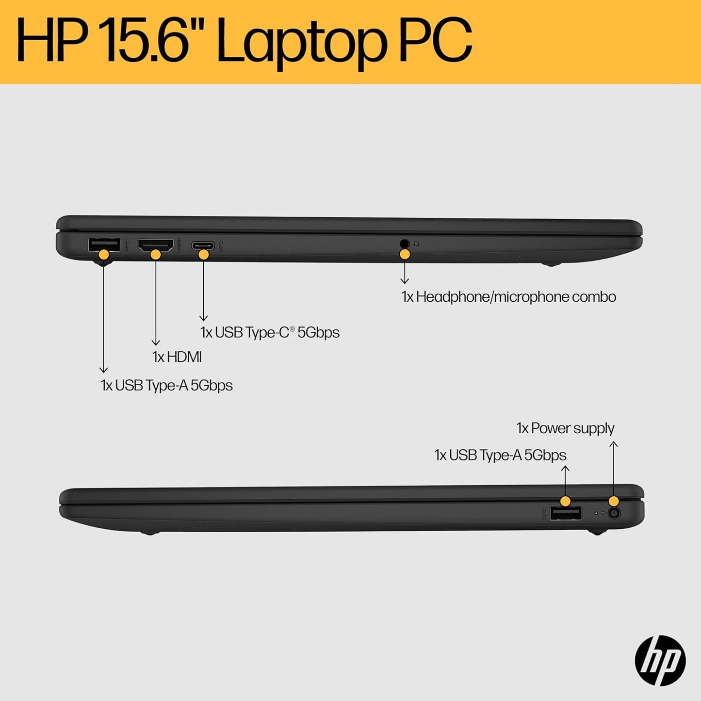 HP 15-fc0006sa Laptop- AMD Ryzen 7 7730U CPU - 8GB RAM - 512GB NVMe SSD - Windows 11 OS
