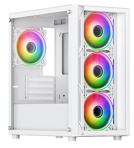 White Entry Level RedHouse Gaming PC - AMD Ryzen 5 4500 - - 16GB RAM - 500GB SSD - NVIDIA GeForce RTX 3050 GPU - Windows 11 Pro OS