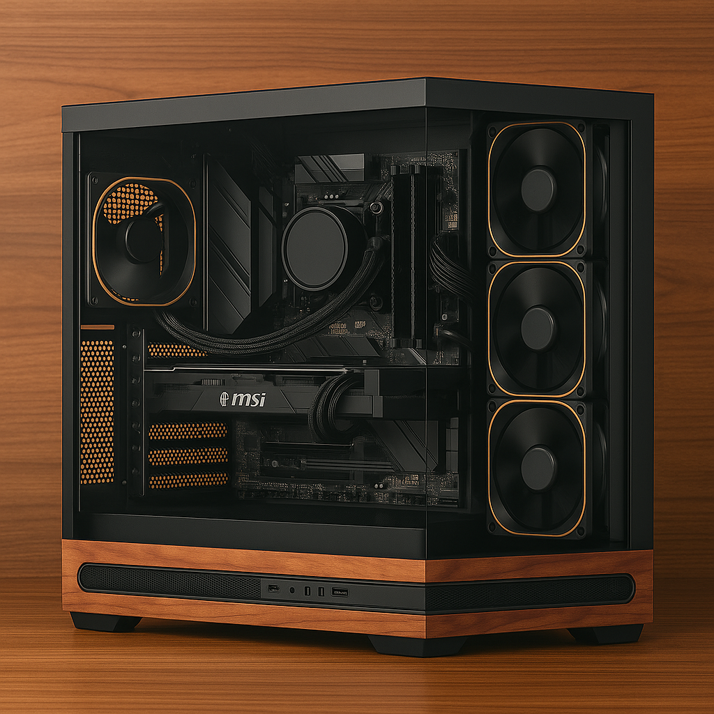 Elegance Wooden Effect Gaming PC - Ryzen 7 7800X3D - RTX 5060Ti OC 16GB