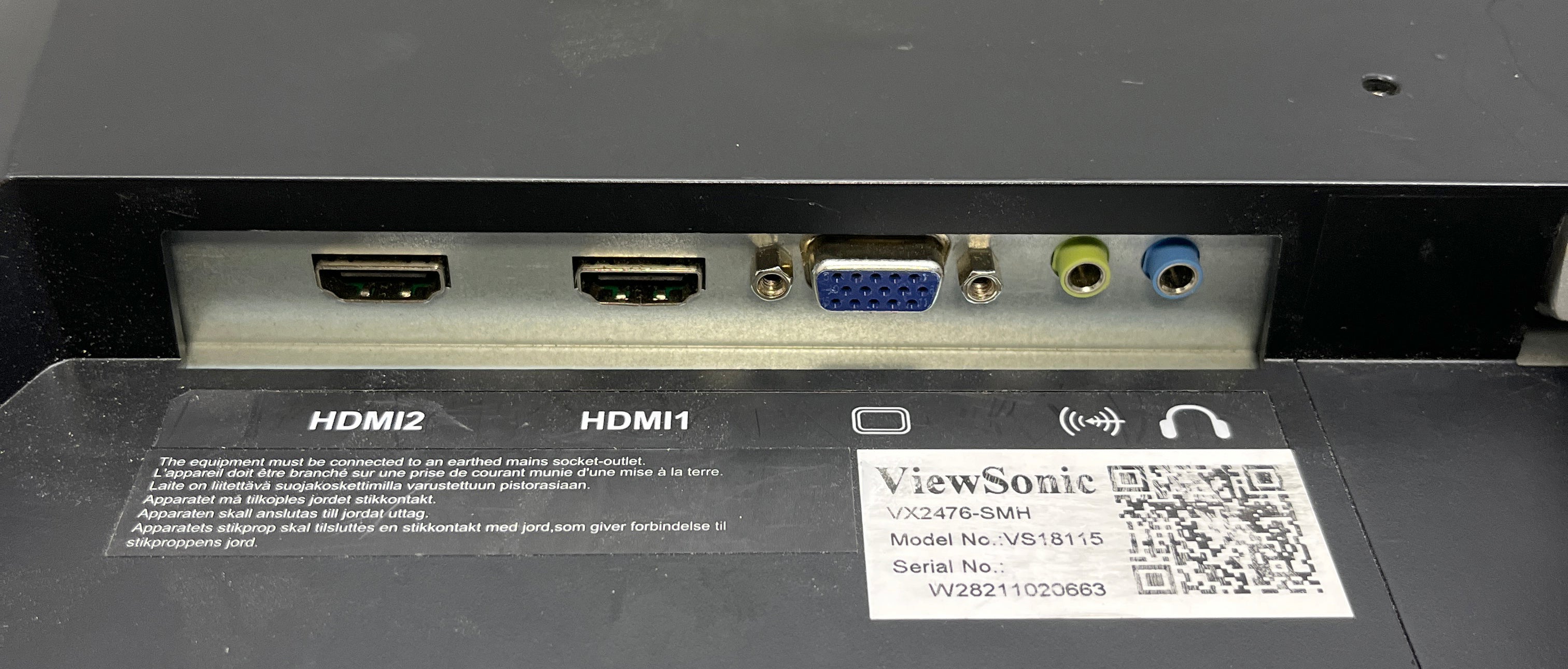 ViewSonic VX2476 – 24” Full HD IPS Frameless Monitor