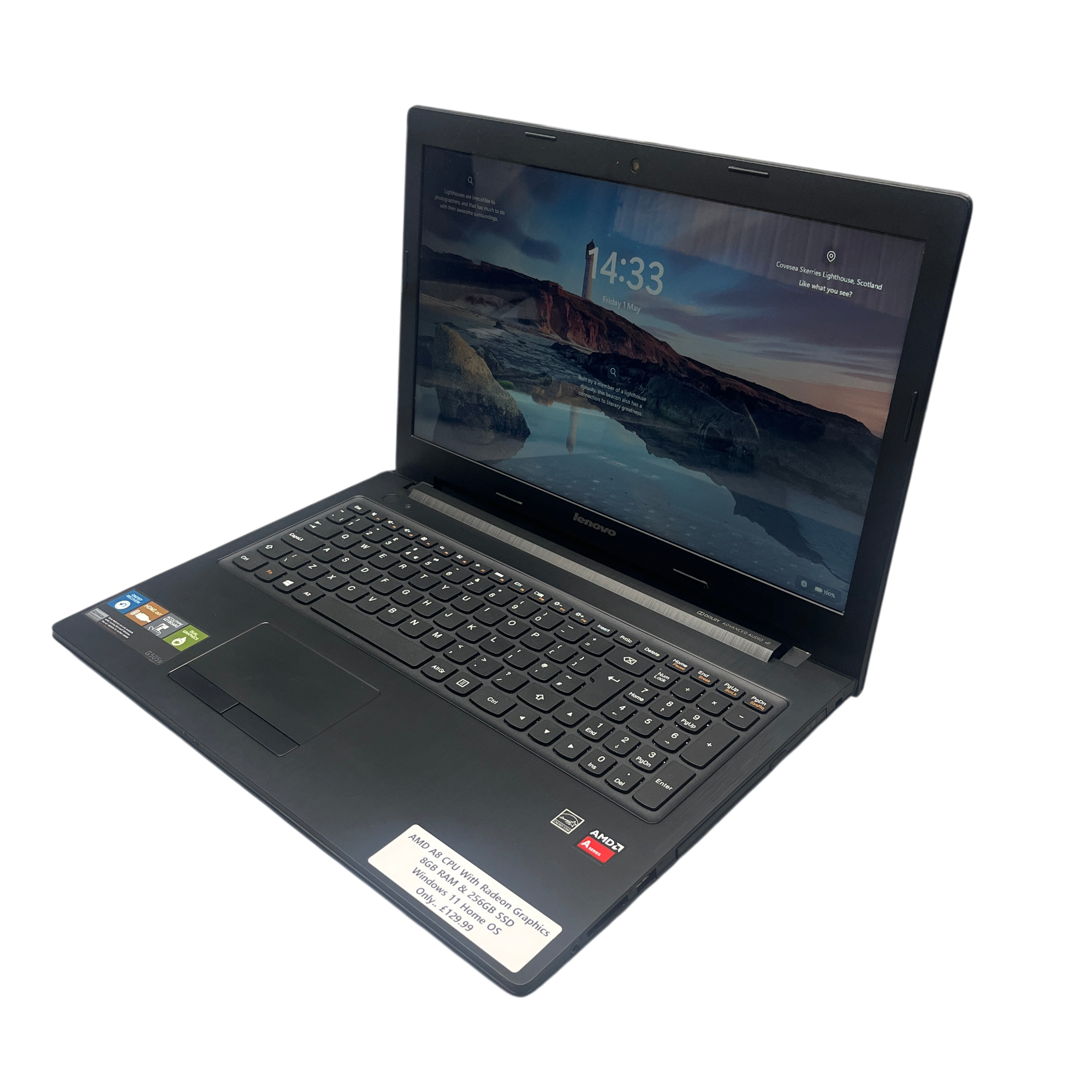 Lenovo G505s Laptop - AMD A8 - Refurbished Laptop