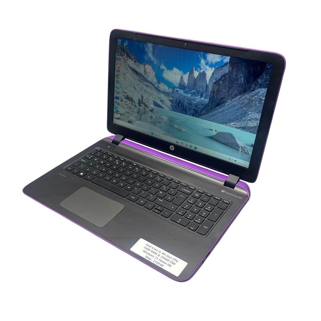 HP Purple Laptop - Intel Core i5 - Refurbished Laptop