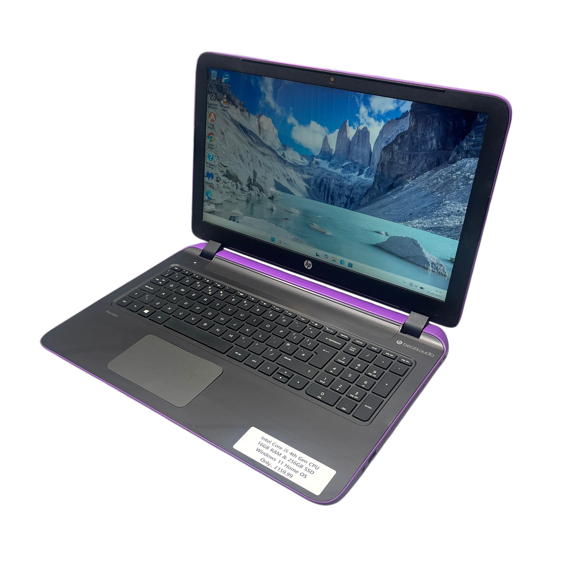 HP Purple Laptop - Intel Core i5 - Refurbished Laptop