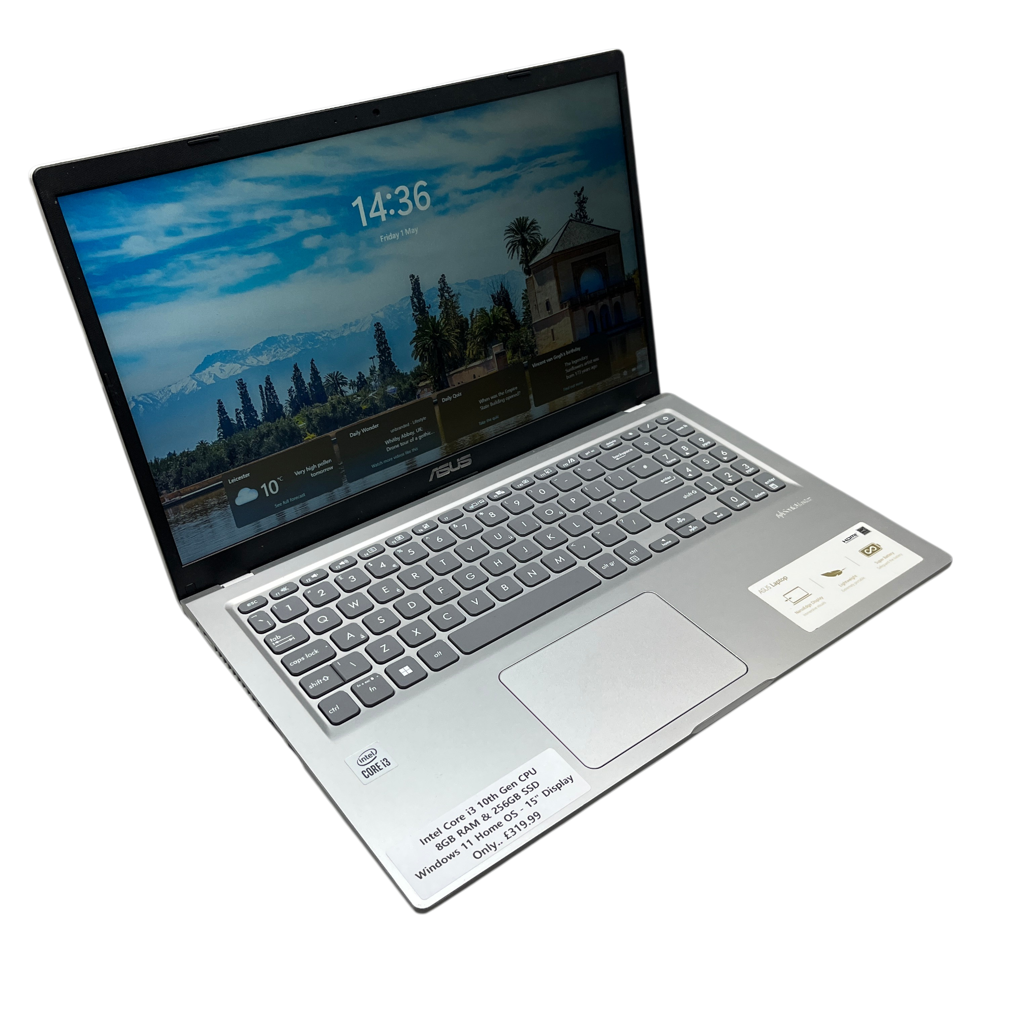 ASUS Silver Laptop - Intel Core i3 - Refurbished Laptop