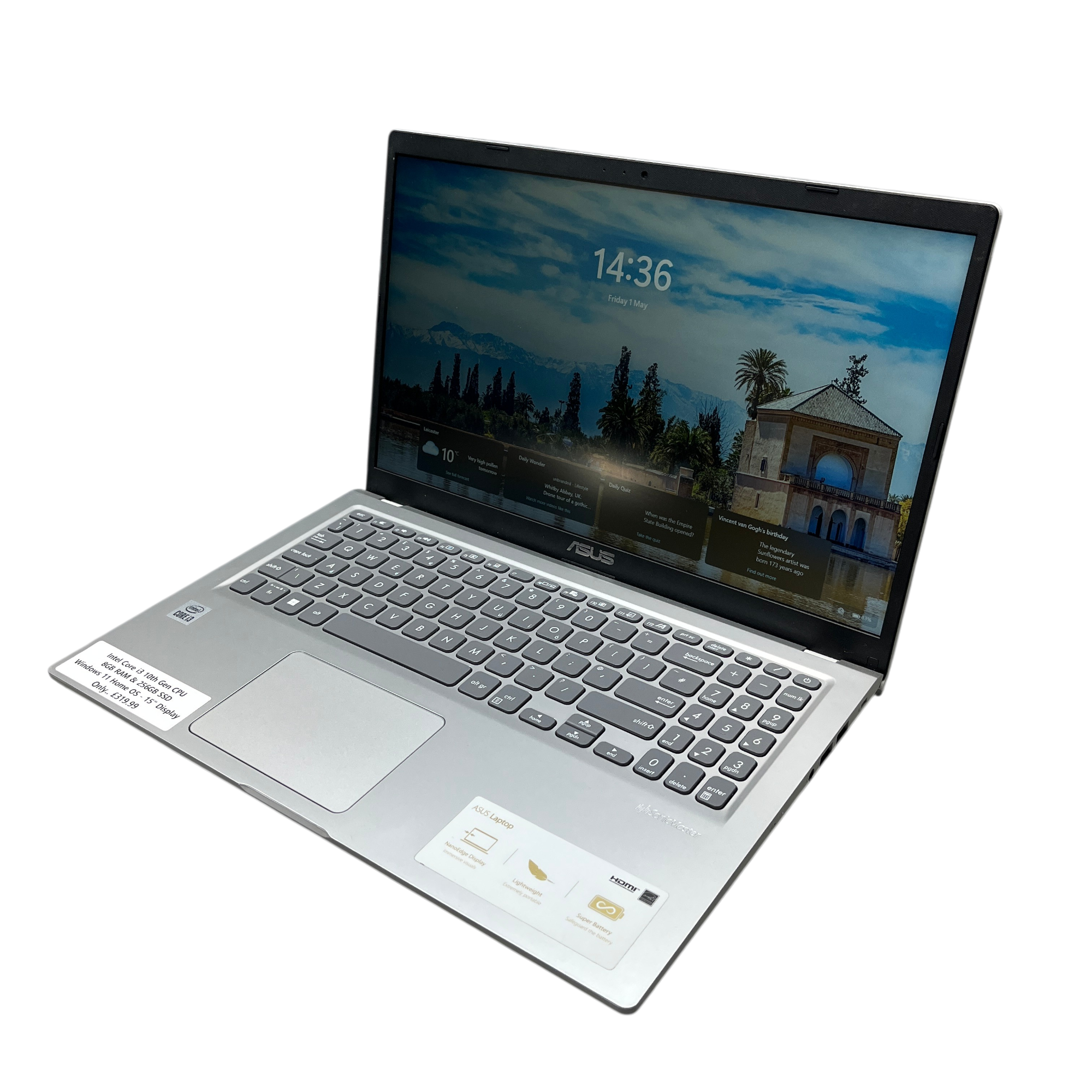 ASUS Silver Laptop - Intel Core i3 - Refurbished Laptop