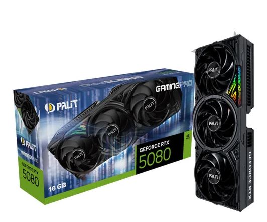 PALIT NVIDIA GeForce RTX 5080 16GB GAMING PRO Blackwell Graphics Card