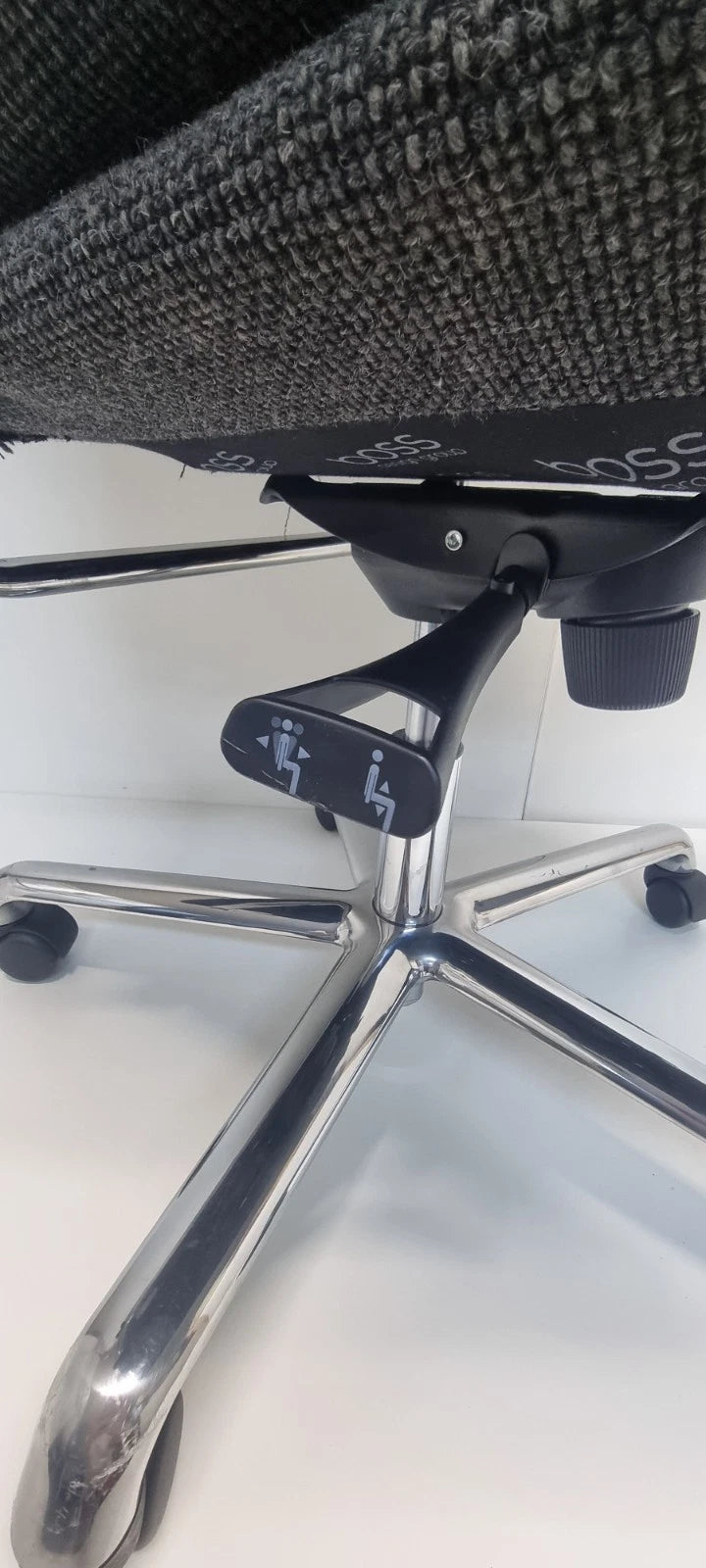 Boss Design Delphi High Back Executive Chair – Chrome Frame, Premium Fabric, Multiple Features