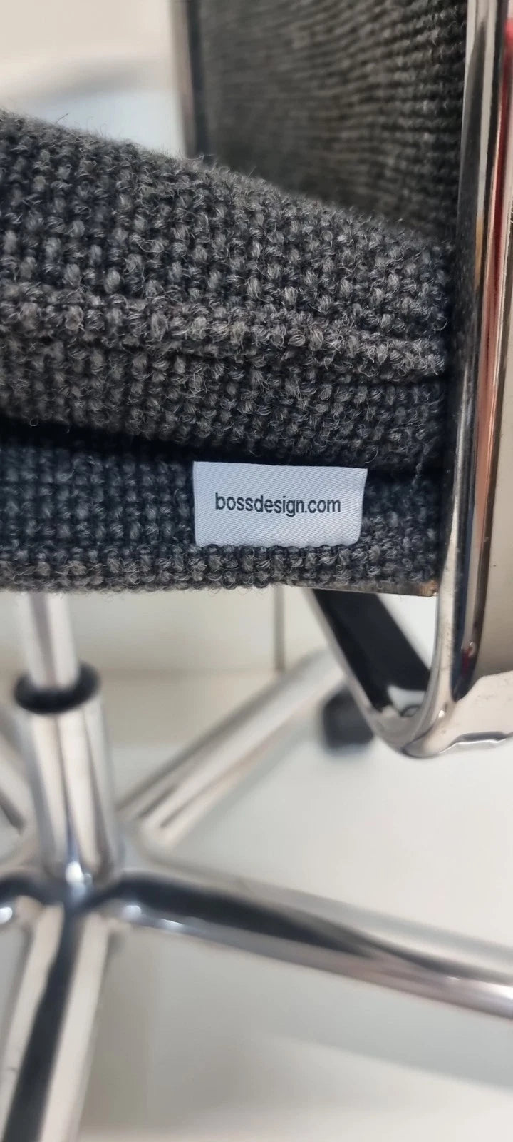 Boss Design Delphi High Back Executive Chair – Chrome Frame, Premium Fabric, Multiple Features